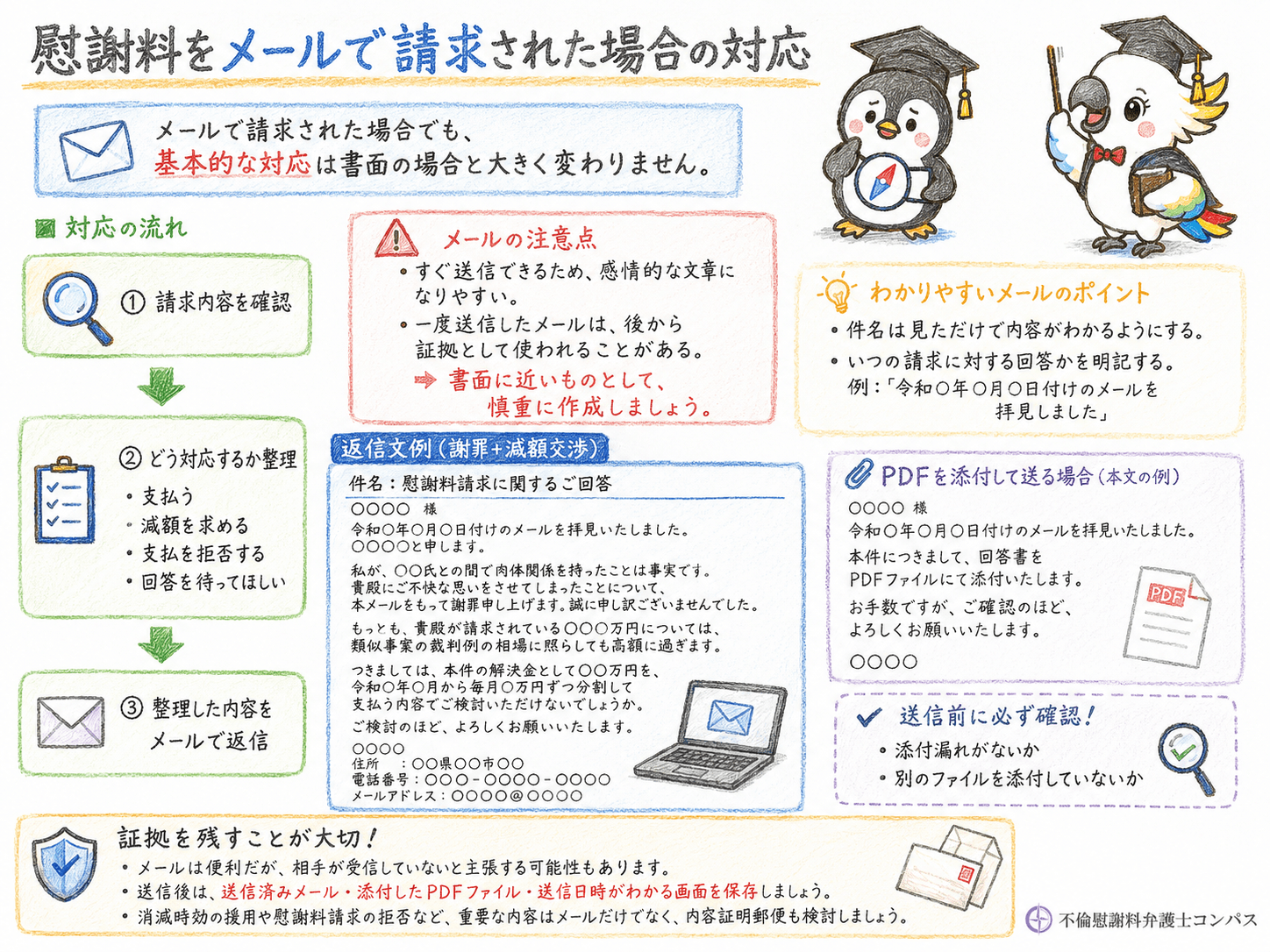３章　慰謝料をメールで請求された場合の返信文例